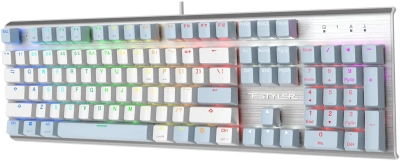 Клавиатура A4Tech Fstyler FS100 Neon механическая синий USB for gamer LED (FS100)