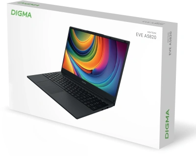 Ноутбук Digma EVE A5820 Ryzen 3 3200U 8Gb SSD256Gb AMD Radeon Graphics 15.6" IPS FHD (1920x1080) Windows 11 Pro black WiFi BT Cam 4500mAh (DN15R3-8CXW02)
