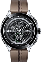Смарт-часы Xiaomi Watch 2 Pro 46мм 1.43" AMOLED корп.серебристый рем.коричневый разм.брасл.:135-205мм (BHR7210GL)