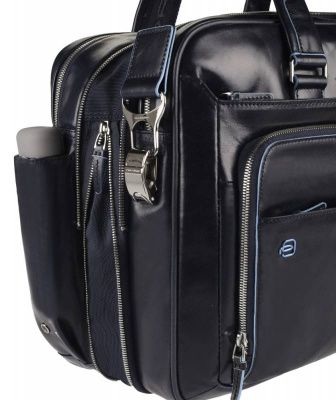 Деловая сумка Piquadro Blue Square CA2765B2/N с отделением для ноутбука черный натур.кожа