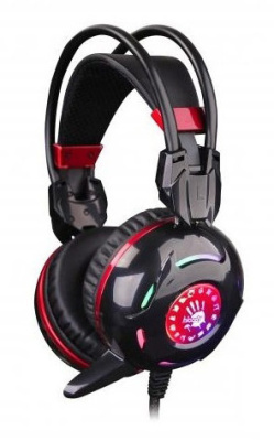 Наушники с микрофоном A4Tech Bloody G300 черный/красный 1.8м мониторные оголовье (G300 BLACK+RED)