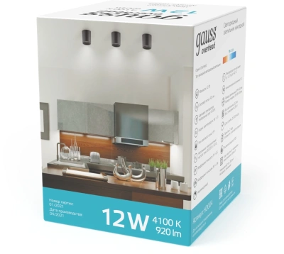 Светильник Gauss Overhead потолоч. черный (HD007)