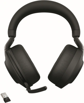 Наушники с микрофоном Jabra Evolve2 85, Link380a UC Stereo Stand Black черный накладные BT оголовье (28599-989-989)