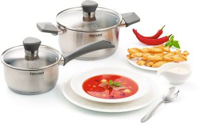 Кастрюля Rondell Strike RDS-1663 8л. d=26см (с крышкой) стальной