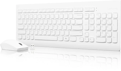 Клавиатура + мышь Lenovo 510 клав:белый мышь:белый USB беспроводная BT (GX31F38001)