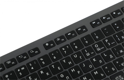Клавиатура A4Tech Fstyler FBX50C черный USB беспроводная BT/Radio slim Multimedia (FBX50C GREY)