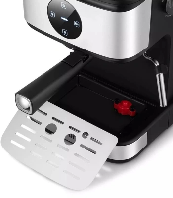 Кофеварка рожковая Kitfort КТ-7224 1100Вт нержавеющая сталь/черный