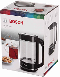 Чайник электрический Bosch TWK70B03 1.7л. 2400Вт черный корпус: стекло