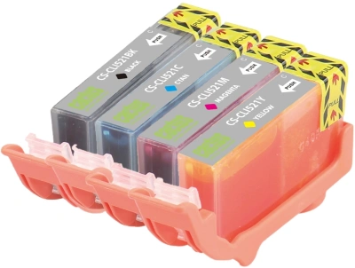 Картридж струйный Cactus CS-CLI521BK/M/C/Y черный/голубой/желтый/пурпурный набор (33.6мл) для Canon Pixma iP3600/iP4600/iP4700/MP540/MP550/MP560/MP620/MP630/MP640/MP980/MP990/MX860/MX870