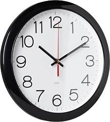 Часы настенные аналоговые Бюрократ WallC-R78PN D29см черный (WALLC-R78PN29/BLACK)