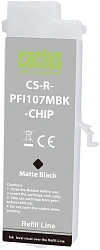 Картридж перезаправляемый струйный Cactus CS-R-PFI107MBK-CHIP черный матовый (260мл) для Canon imageProGRAF iPF670/680/685/770/780/785 с чипом