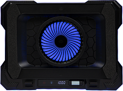 Подставка для ноутбука Digma D-NCP190-1x100RGB 19" 428x316x58мм 52дБ 2xUSB 1x 140ммFAN 1280г Fan-control металл/пластик черный