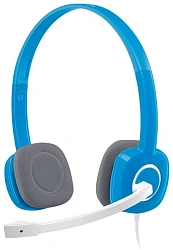 Наушники с микрофоном Logitech H150 синий/белый 1.8м накладные оголовье (981-000454)