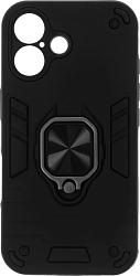 Чехол (клип-кейс) BoraSCO для Apple iPhone 16 Anti-Shok Case черный (74537)