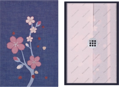 Блокнот Moleskine LIMITED EDITION SAKURA LESU08QP062BOX 130х210мм обложка текстиль 176стр. нелинованный подар.кор. синий 2025