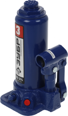 Домкрат Зубр Профессионал 43060-3_z01 бутылочный гидравлический синий/черный