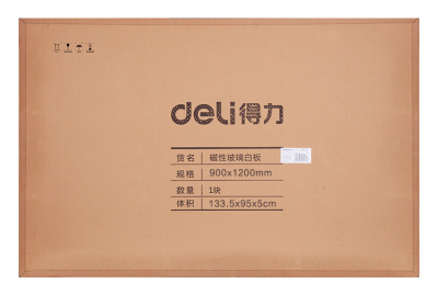 Доска стеклянная Deli 8736 стеклянная белый 90x120см стекло магнитный 4 магнита/2 маркера/стиратель