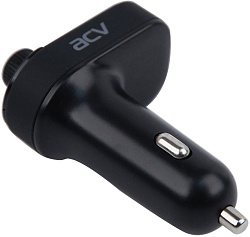 Автомобильный FM-модулятор ACV FMT-118B черный BT USB (37399)