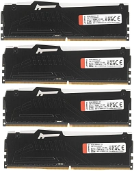 Память DDR5 4x32GB 5600MHz Kingston KF556C40BBAK4-128 Fury Beast Black RGB RTL Gaming PC5-44800 CL40 DIMM 288-pin 1.25В dual rank с радиатором Ret