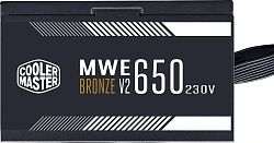 Блок питания Cooler Master ATX 650W MWE Bronze V3 Gen.5 80+ bronze 24pin APFC 120mm fan 6xSATA RTL