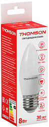 Лампа светодиодная Thomson TH-B2022 8Вт цок.:E27 свеча 220B св.свеч.бел.нейт. Candle