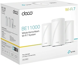 Бесшовный Mesh роутер TP-Link Deco BE65 (DECO BE65(3-PACK)) BE9300 100/1000/2500BASE-T белый (упак.:3шт)