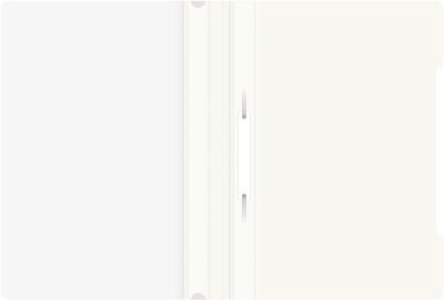 Папка-скоросшиватель Бюрократ -PS20WH A4 прозрач.верх.лист пластик белый 0.12/0.16