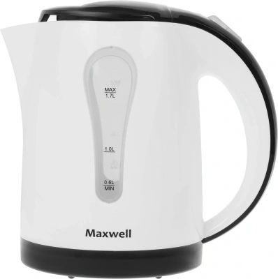 Чайник электрический Maxwell MW-1079 1.7л. 2200Вт белый/черный корпус: пластик