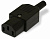 Вилка Hyperline CON-IEC320C13 (упак.:1шт) 1м черный
