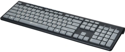 Клавиатура Оклик 480M черный/серый USB slim Multimedia (1067199)