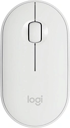 Мышь Logitech Pebble M350 белый оптическая 1000dpi silent беспров. BT/Radio USB для ноутбука 3but (910-005541)