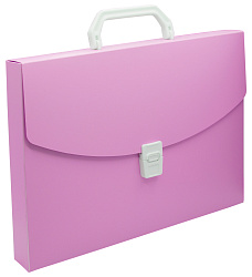 Портфель Бюрократ Pastel PASTPP01PINK 1 отдел. A4 пластик 0.7мм розовый