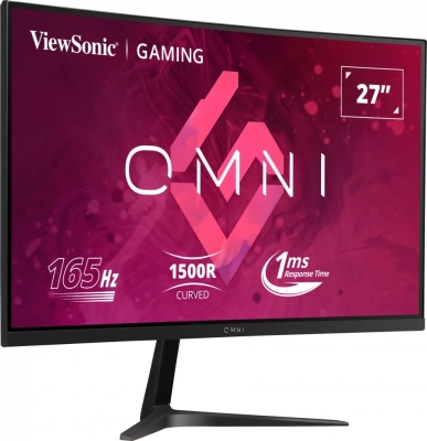Монитор ViewSonic 27" VX2718-2KPC-MHD черный VA LED 16:9 HDMI M/M матовая 250cd 178гр/178гр 2560x1440 165Hz FreeSync Premium DP 2K 3.9кг