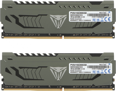 Память DDR4 2x8Gb 3000MHz Patriot PVS416G300C6K Viper Steel RTL Gaming PC4-24000 CL16 DIMM 288-pin 1.35В dual rank с радиатором Ret
