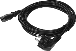 Шнур питания Rem R-10-Cord-C13-S-3 C13-Schuko проводник.:3x1мм2 3м 220В 10А (упак.:1шт) черный