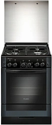Плита Газовая Gefest ПГ 6300-02 0046 черный (стеклянная крышка) реш.чугун
