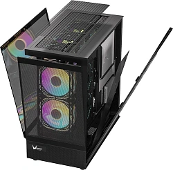 Корпус Formula Crystal Z8 черный без БП ATX 11x120mm 4x140mm 1xUSB3.0 audio bott PSU