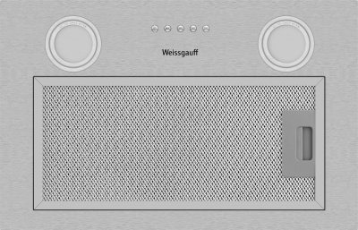 Вытяжка встраиваемая Weissgauff Box 455 Inox нержавеющая сталь управление: кнопочное (1 мотор)