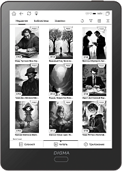 Электронная книга Digma A6 plus 6" E-Ink Carta 758x1024 Touch Screen 1.8Ghz 1Gb/32Gb/SD/microSDHC/подсветка дисплея темно-серый (в компл.:обложка)