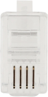 Коннектор Hyperline PLUG-4P4C-P-C2-100 (упак.:100шт) 100м прозрачный