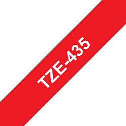 Картридж ленточный Brother TZE435 белый на красном 12x8 для Brother P-Touch