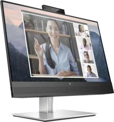 Монитор HP 23.8" E24mv G4 Conferencing черный IPS 16:9 HDMI M/M Cam HAS Piv 1000:1 250cd 178гр/178гр 1920x1080 60Hz VGA DP FHD USB 6.5кг