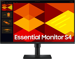 Монитор Samsung 27" Essential S4 S27D400GAUXEN черный IPS LED 5ms 16:9 HDMI матовая HAS Piv 250cd 178гр/178гр 1920x1080 100Hz DP FHD USB 4кг