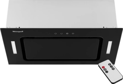 Вытяжка встраиваемая Weissgauff Intense 600 Touch черный/стекло черное управление: сенсорное (1 мотор)