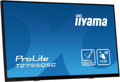 Монитор Iiyama 27" ProLite T2755QSC-B1 черный IPS LED 5ms 16:9 HDMI M/M матовая 400cd 178гр/178гр 2560x1440 75Hz DP Quad HD 2K (1440p) USB Touch 5.8кг