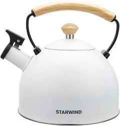 Чайник металлический Starwind Chef Country 2.5л. белый (SW-CH1712)