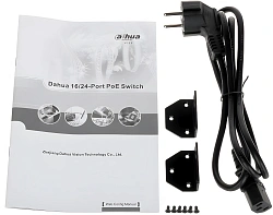 Коммутатор Dahua DH-PFS4218-16ET-190 (L2) 16x100Мбит/с 2x1Гбит/с 2xКомбо(1000BASE-T/SFP) 16PoE управляемый