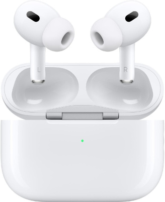 Гарнитура внутриканальные Apple AirPods Pro 2 2023 USB-C A3047/A3048/A2968 белый беспроводные bluetooth в ушной раковине (MTJV3ZA/A)