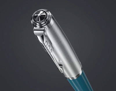 Ручка перьев. Parker 51 Core (2123506) Teal Blue CT F сталь нержавеющая подар.кор.