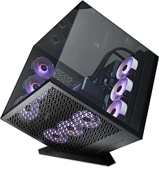 Корпус Azza CUBE PLUS черный без БП ATX 6x120mm 2xUSB3.0 audio bott PSU